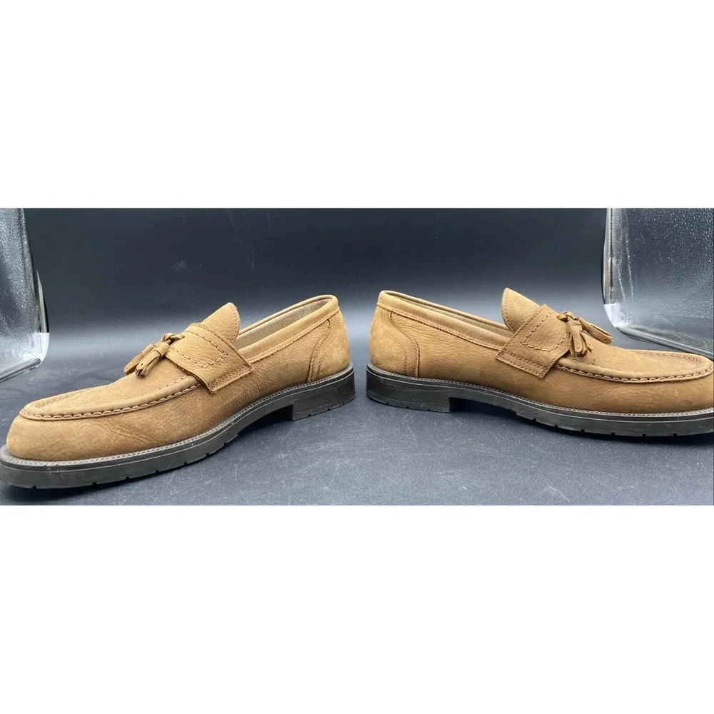 Aerosoles Men's Brown Leather Tassel Loafer Driving Moccasin Sz 10 Slip On Shoes